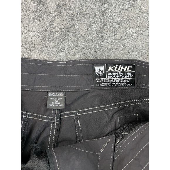 Kuhl Shorts Mens 36 Black Renegade Hiking Cargo Pockets Outdoors 12" - Picture 5 of 9